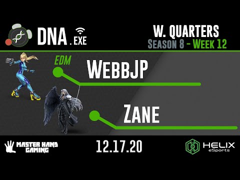 DNA.EXE S8:W12 - EDM | WebbJP (Zero Suit Samus) Vs. Zane (Duck Hunt, Sephiroth) - W Quarterfinals