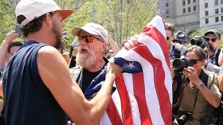 Flag Haters vs Patriot Biker