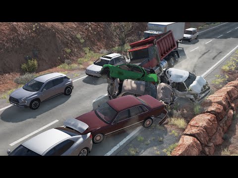 Traffic Jam Crash Compilation #1 - BeamNG Drive | CrashSIM