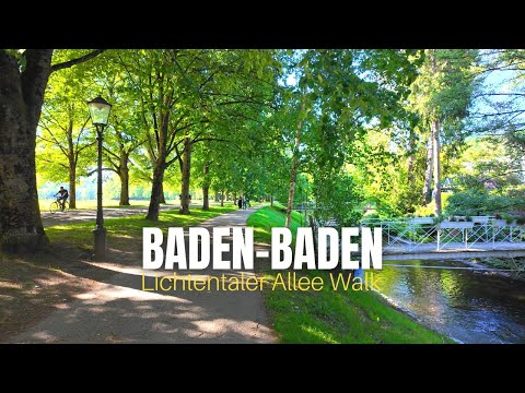 Baden-Baden Germany, Lichtentaler Allee & Kloster Lichtenthal City Walk, Sightseeing, Natural Sounds