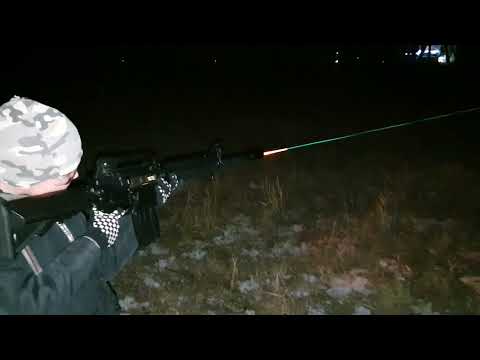 Airsoft Cyma M4 RIS Cm007 with 5KU  tracer & spitfire mode testing shots