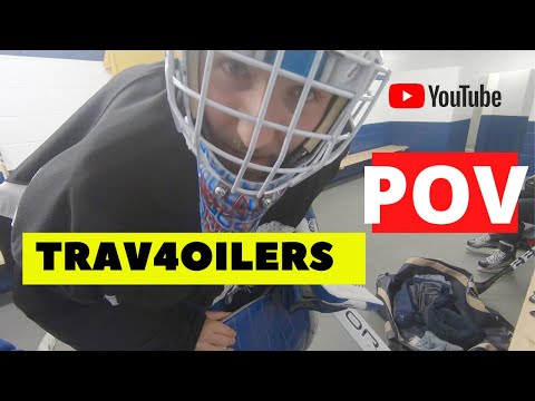 TRAV4OILERS: POV our first lesson, RVH, squaring to stick, movement speed and other GOALIE DRILLS.
