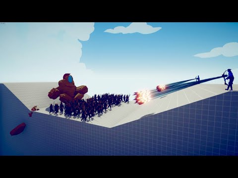 50x SAMURAI ARMY + GOLEM vs 2X EVERY GOD - Totally Accurate Battle Simulator TABS