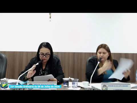 21ª Sessão ordinária de 2026 da 10ª Legislatura do Poder Legislativo de Santa Rita do Pardo - MS