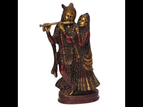 Brass radha krishna statues, home
