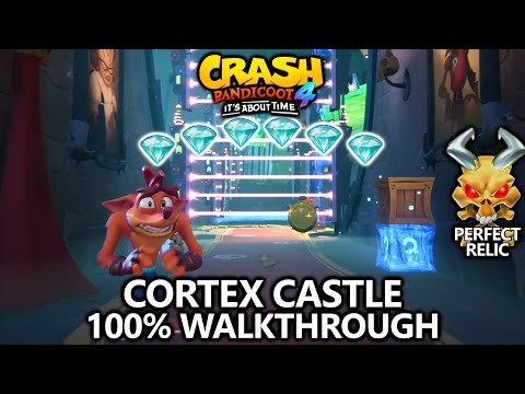 Crash Bandicoot 4 - 100% Walkthrough - Cortex Castle - All Gems Perfect Relic