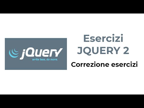 JQUERY - Correzione Esercizi JQuery2