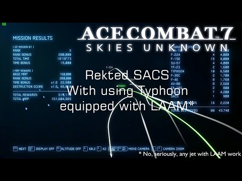 Taking down SACS using LAAM in SP Mission 1 "Unexpected Visitor" (Ace Combat 7)