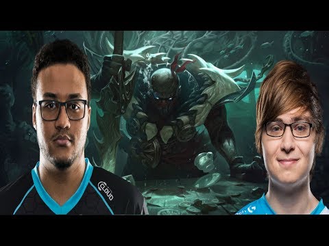 Aphromoo Pyke Sup and c9 Sneaky Mordekaiser Adc (NA soloQ Replay, Patch 8.11 )
