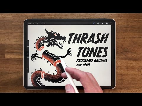 How to use ThrashTones Brushes for Procreate (iPad)
