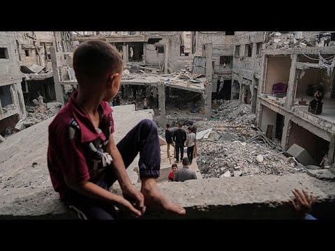 Gaza boy searches rubble for grandparents after deadly Israeli attack