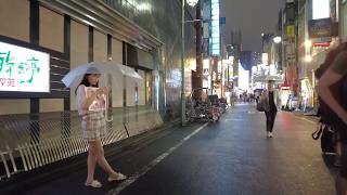 Rain Walk in Tokyo, Japan Travel, Walking in Shinjuku Kabukicho Tour 雨の大久保公園・新宿歌舞伎町をお散歩！ラブホテル街