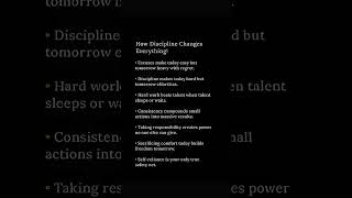Why Discipline Changes Everything #shortsfeed #shortvideo #shorts #short #shortsviral #shortvideos