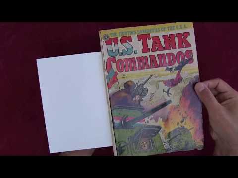 Reading Comics: U.S. Tank Commandos #1, Korean War, 1952, Avon, Kinstler, Chu F. Hing [ASMR] Video