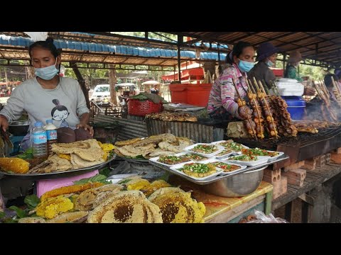 Countryside Resort Tour @Oudung - Amazing Food Selling in The Oudung Resort Market on Weekend