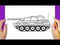 HOW TO DRAW A TANK EASY