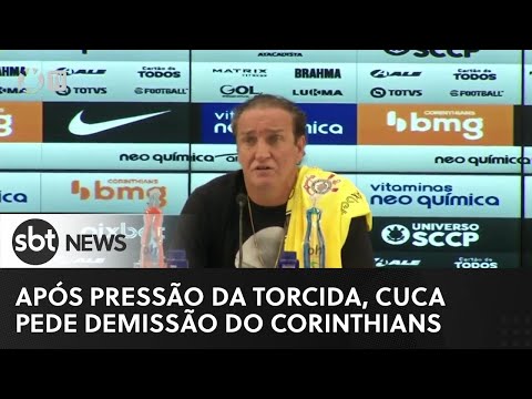 Após pressão da torcida, Cuca pede demissão do Corinthians | #SBTNewsnaTV (27/04/23)