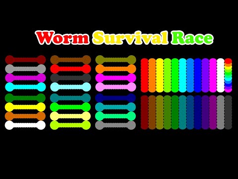 Shutter Crush Worm Survival Race in Algodoo