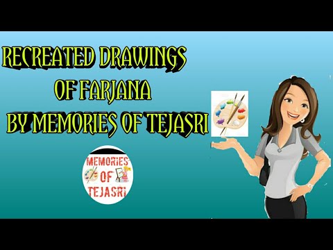 Recreated drawings of farjana || memories of tejasri # pencil sketches