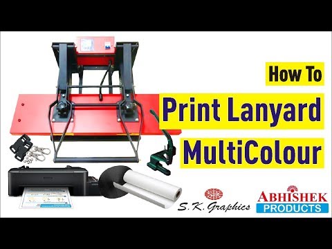 How to print multicolour lanyard printing machine
