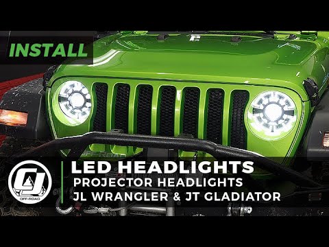 Jeep JL Wrangler or Gladiator Install | LED Projector Headlights