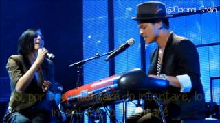 Bruno Mars - It Will Rain ft. Skylar Grey (Live) (Lyrics - Subtitulos en español)