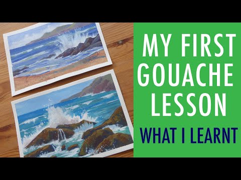 Sarah Burns Subscription Box tutorial - What I Learnt from my first gouache lesson