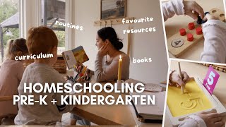 How I Homeschool Preschool + Kinder! | Supplies, Curriculum, Routines