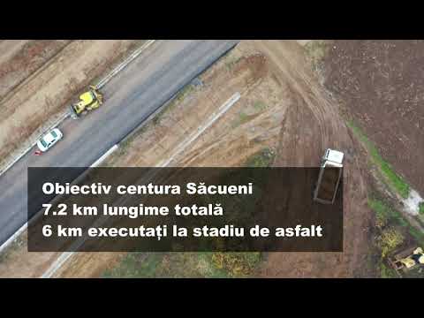 Stadiul lucărilor pe Centura Săcueni (Bihor) - văzute de sus