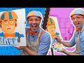 Blippi Reveals His Biggest Celebrity Fans Paints A Self Portrait Behind The Easel