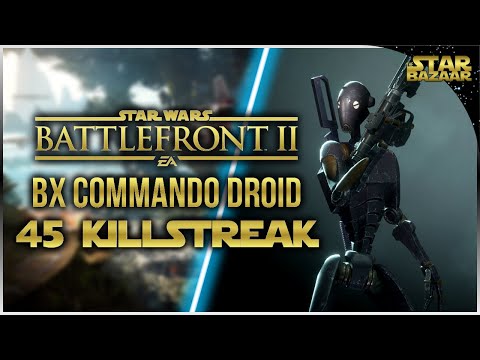 NINJA DROID! BX Commando Droid 45 Killstreak | Battlefront 2 Gameplay