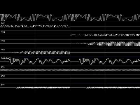 Pokémon - Toby Fox - Battle! (Battle Tower) (John Tay Cover) GEN/MD Conversion (Oscilloscope View)