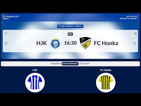 T18 SM-KARSINTA: HJK - FC Honka