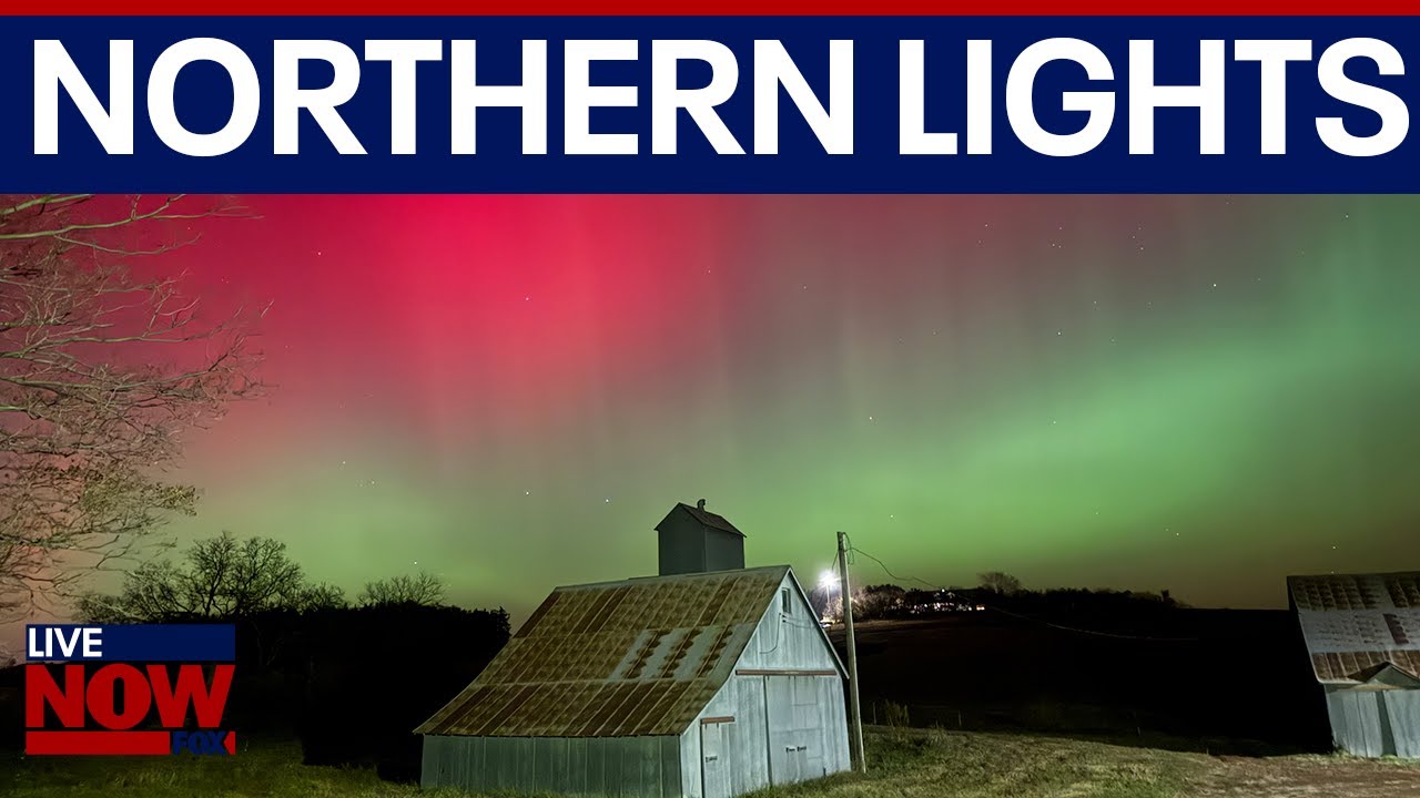 VISUALS: Northern lights dazzle skies across the US