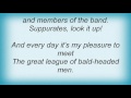 Fall - The League Of Bald-headed Men Lyrics