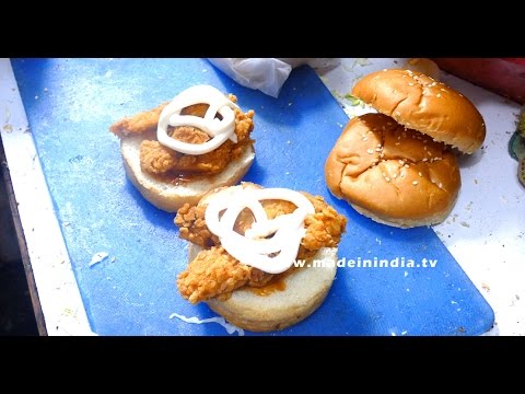 Szechuan Chicken Burger | Bombay Burgers | Wadala Station | MUMBAI STREET FOOD street food