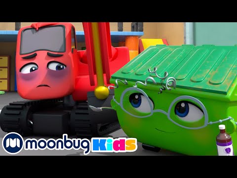 Oh No! Digley is Sick! | Digley & Dazey | Cars, Trucks & Vehicles Cartoon | Moonbug Kids