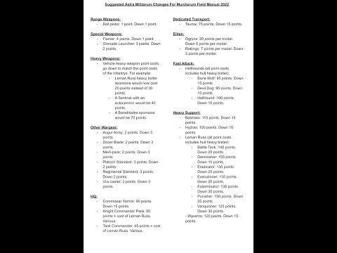 Fixing The Imperial Guard With A Single A4 Page 9th Edition