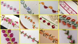 2026 Hemline embroidery border / floral borderline embroidery for tablecloth/ bedsheets/ dupatta