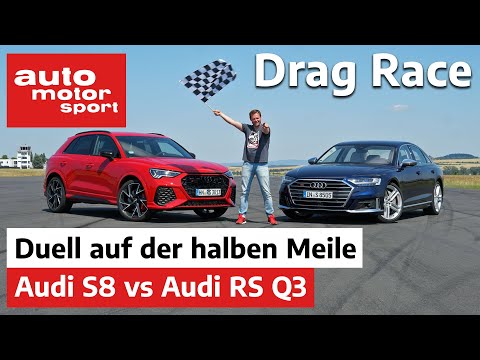 Audi S8 vs RS Q3: Drag Race auf der halben Meile | auto motor und sport