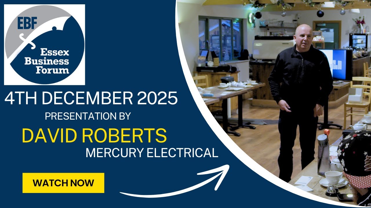 Business Networking Meeting 04/12/25 - David Roberts - Mercury Electrical - 10 Minutes