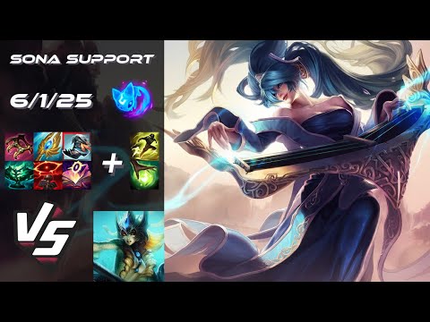 SUPPORT Sona vs Nami - NA Grandmaster Patch 25.24
