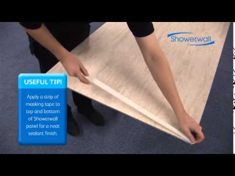 How to install showerwall wall boards in a shower.