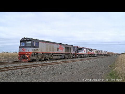 SCT 5PM9 Mixed Freight Train With Five Diesel Locomotives (1/5/2023) - PoathTV Australian Railways