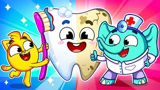 Brush Your Teeth Song 🦷😍 Healthy Habits | Funny Kids Songs 🐱🐨🐰🦁And Nursery Rhymes by Baby Zoo
