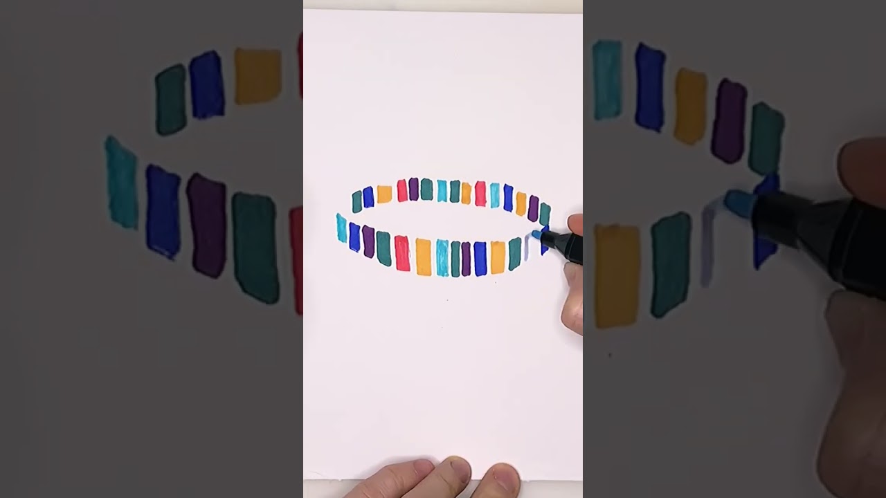 Idea for drawing. Circle of a figures from lines with felt-tip pen. People holding hands.