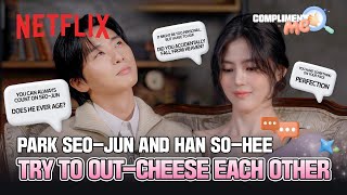 Park Seo jun   Han So hee get flustered reading fan compliments   Gyeongseong Creature   Netflix EN 