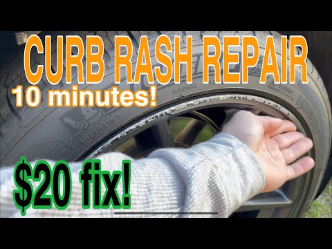 Fix Tesla rim curb rash for around $20. model 3 repair
