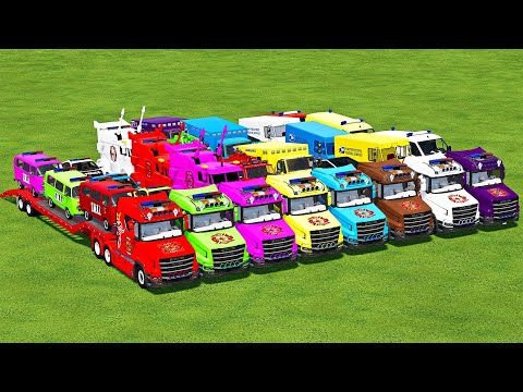 EIGHT COLORS SPECIAL TRANSPORT OVERSIZED WITH SCANIA TRUCKS! Farming Simulator 22