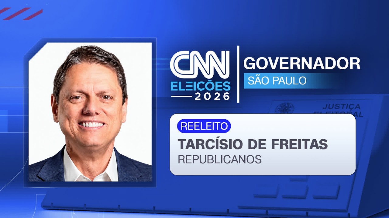 Tarcísio de Freitas é reeleito governador de São Paulo | CNN ELEIÇÕES